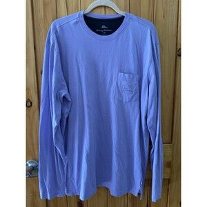 Tommy Bahama Men’s Bali Skyline Long Sleeve T-shirt Purple Size Large